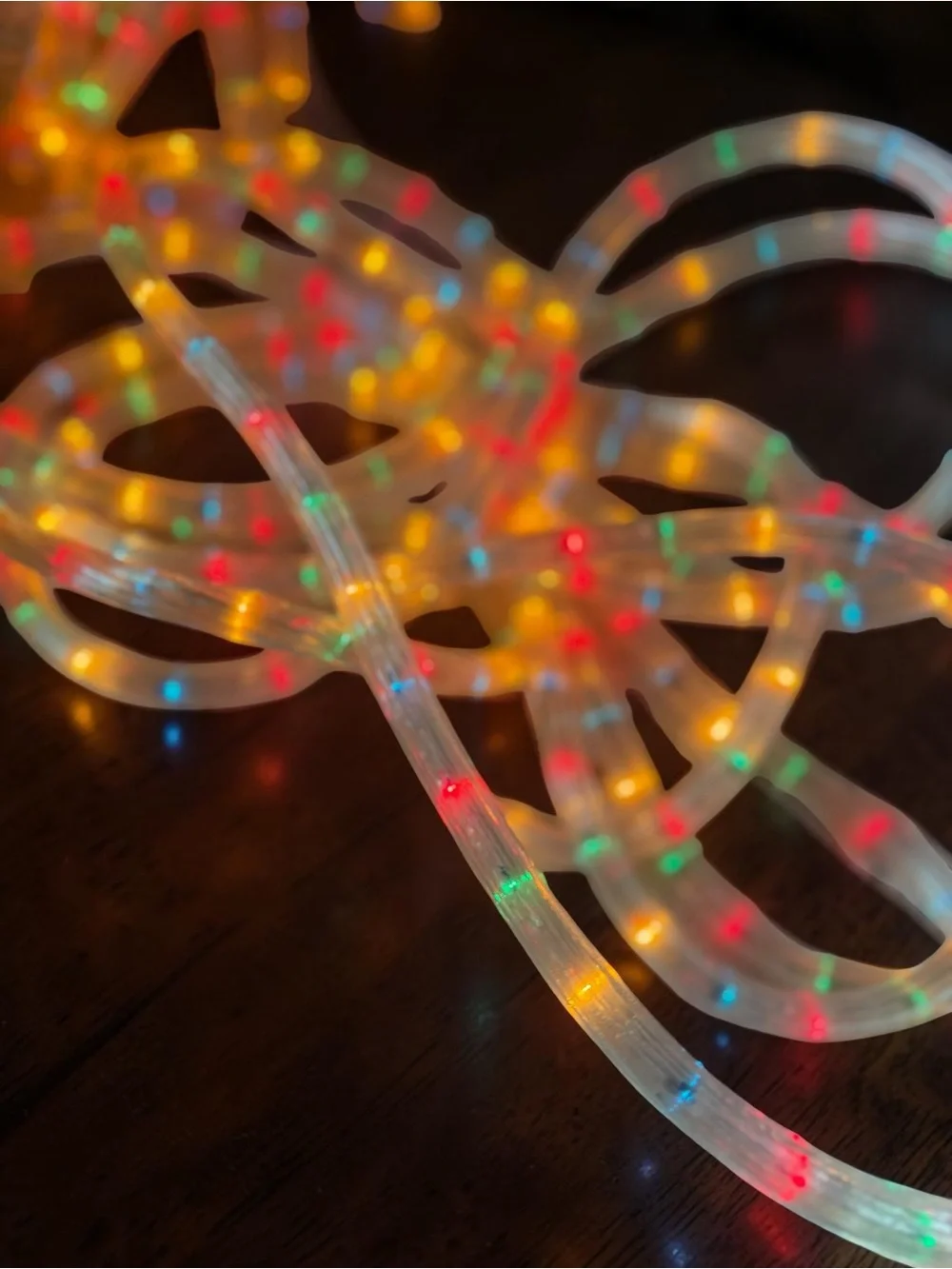 Vintage Rope Light Christmas Decorations Multicolor & Red Lighted Holiday Tubes